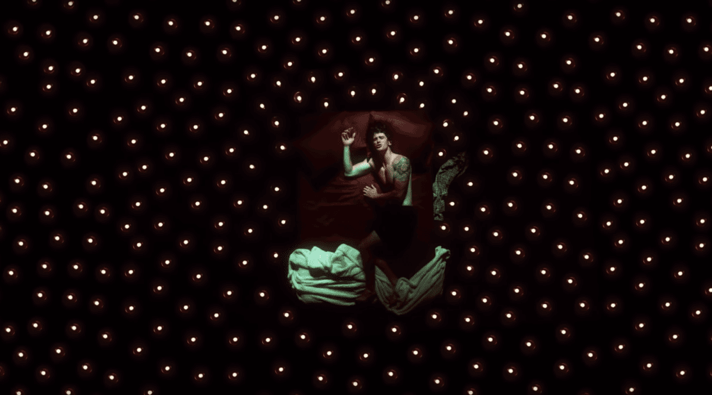 Stylized music video frame from an ECG Productions artist project.