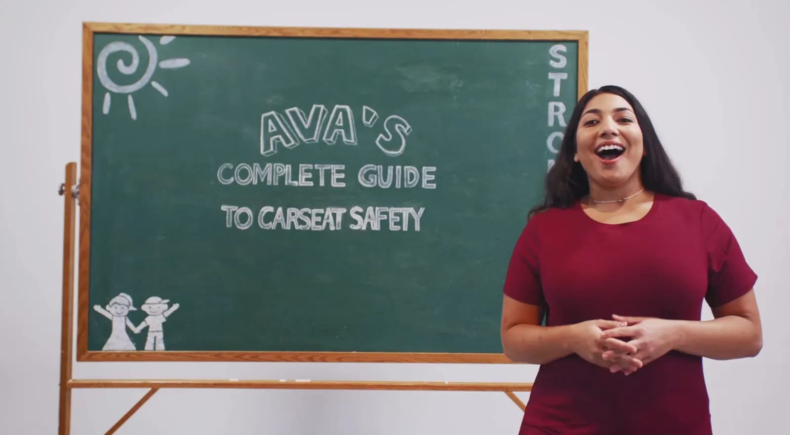 Children’s Healthcare of Atlanta | Strong4Life | Ava’s Complete Guide to Car Seat Safety training video frame showing workforce, safety, compliance, or instructional content.