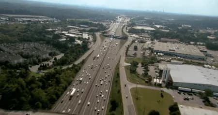 GEORGIA SRTA | I-85 EXPRESS LANE documentary or television frame showing finished ECG production work.