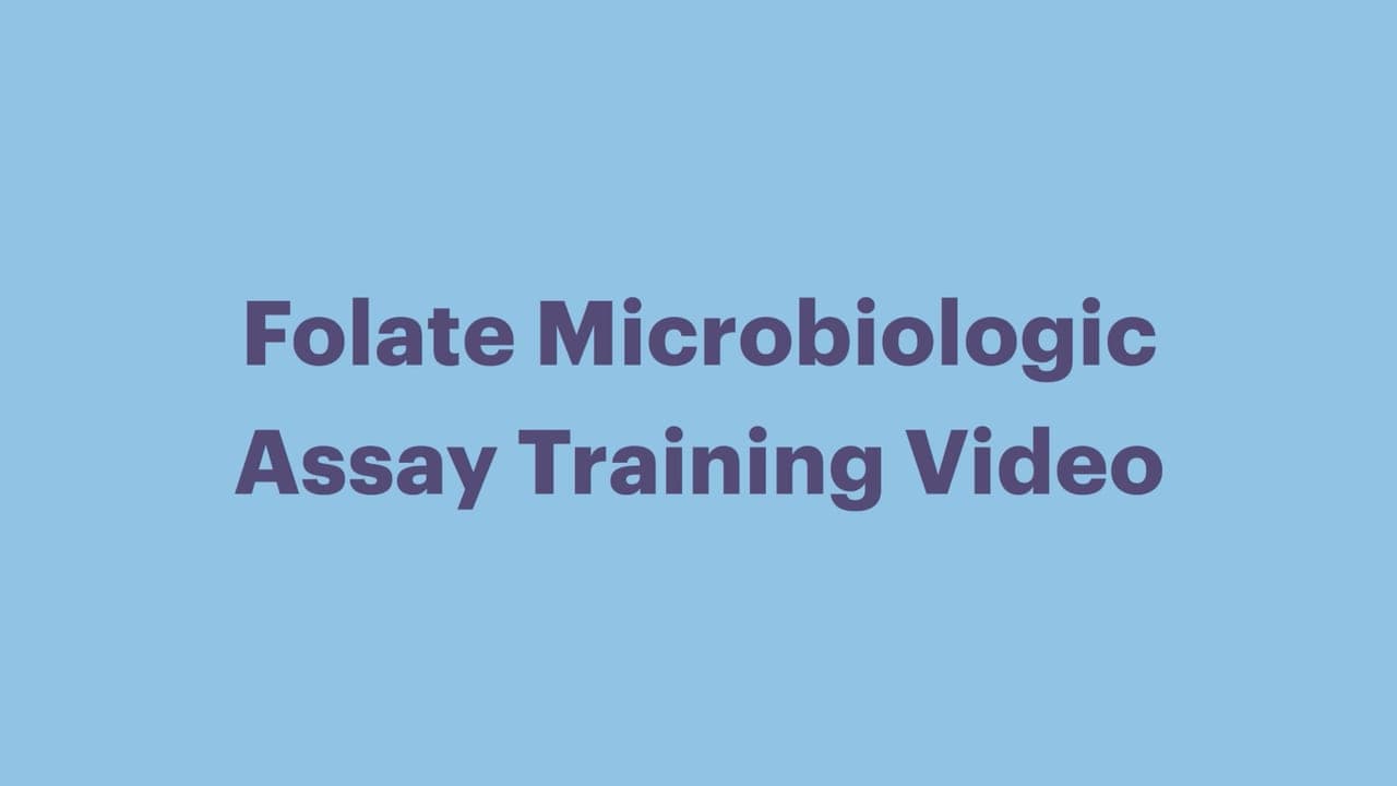 CDC - Folate Microbiological Assay Training Video: Part 2 article image from ECG Productions.