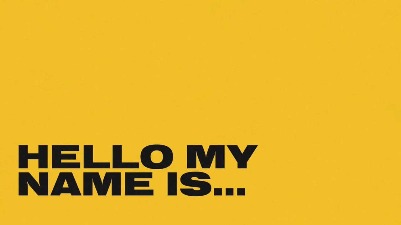 Hello My Name Is title frame from the Amazon Music and Twitch artist series produced by ECG.
