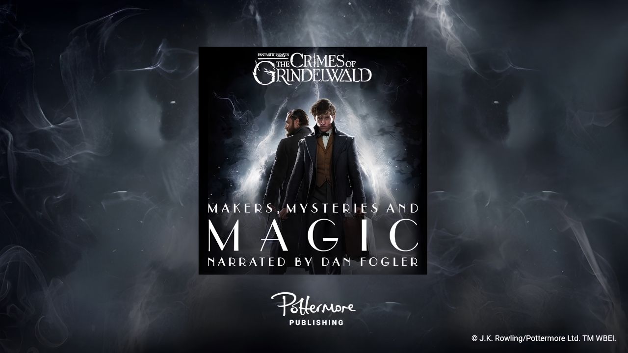 Pottermore Publishing and Audible promotional frame.