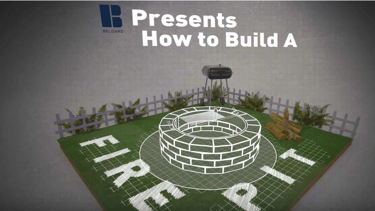 Belgard | How to Build a Fire Pit portfolio image from ECG Productions.