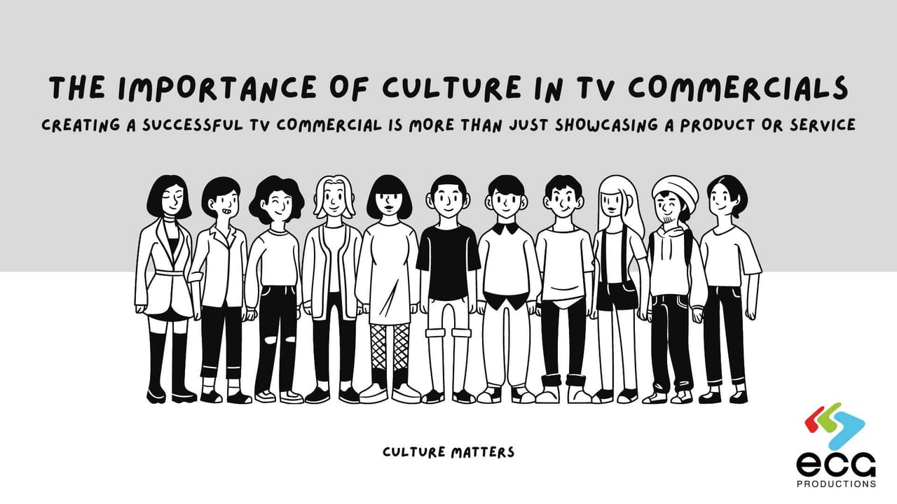 The Importance Of Culture In TV Commercials article image showing ECG Productions crew, cameras, or on-set production work.