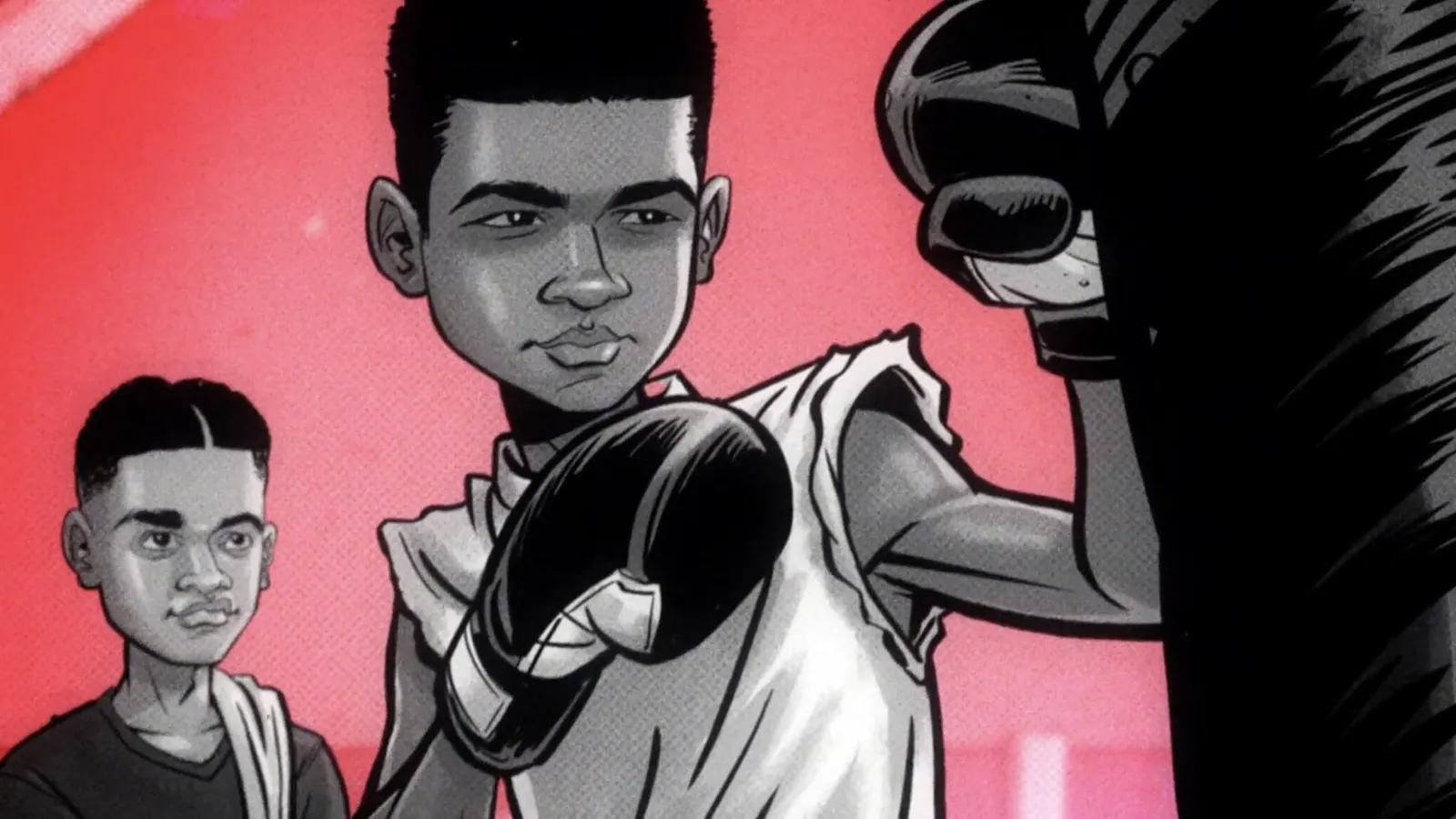James Patterson & Kwame Alexander | Becoming Muhammad Ali commercial or campaign video frame showing brand, product, or promotional storytelling.