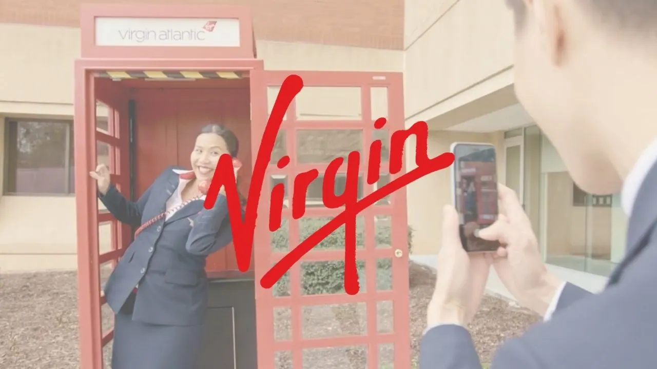 Virgin Atlantic Walk of America sizzle reel frame produced by ECG.