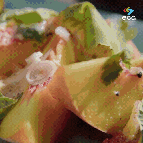 A tantalizing shot of a chef’s creation in an ECG food and beverage video, emphasizing detail and artistry.