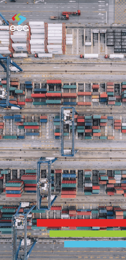 A hyperlapse video of a bustling shipping port, showcasing the movement of containers and industrial activity over time with precision.