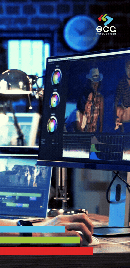 A post-production workstation displays dailies from a western-themed scene, showcasing the meticulous process of refining raw footage.
