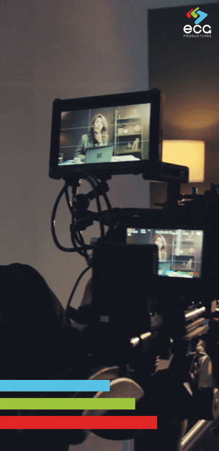 A camera monitor on set displays dailies from a production, providing instant playback and review for directors and cinematographers.