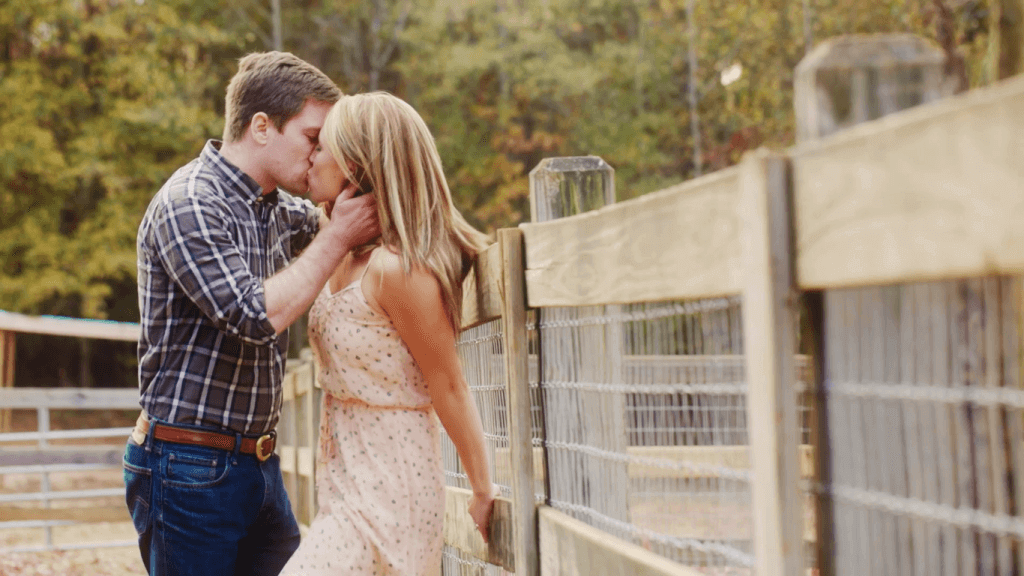 Couple kissing mystery of the heart