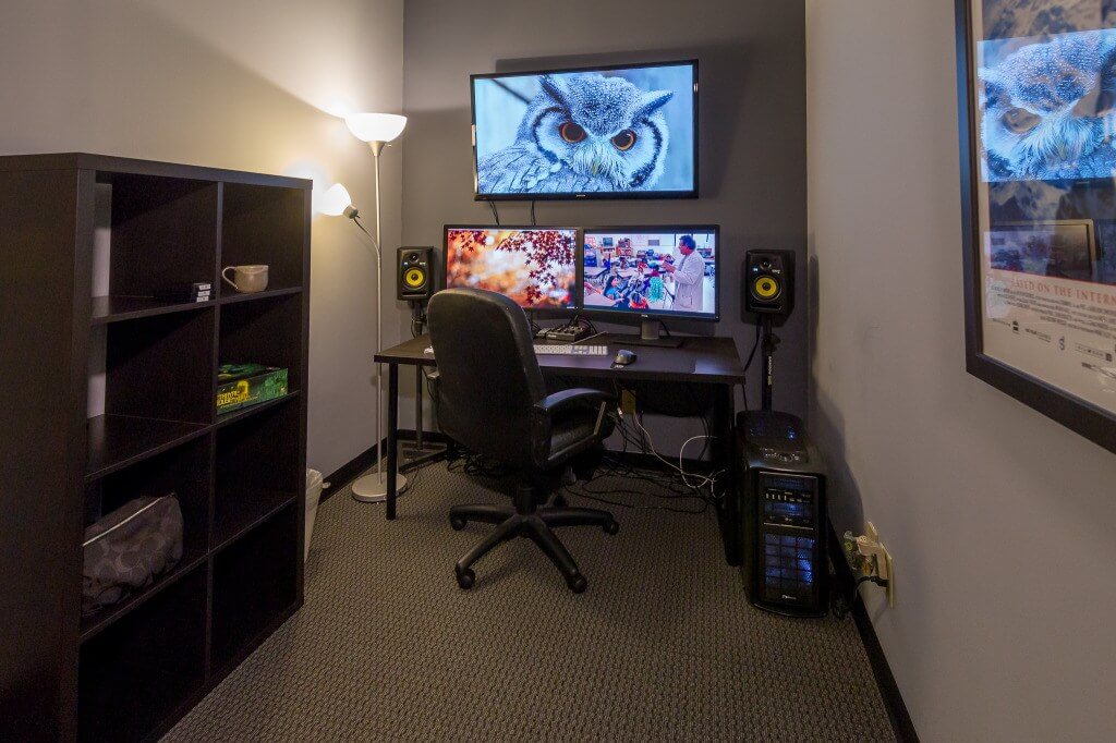 Jenn Lee's video production and coloring suite