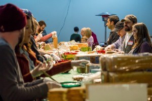 ECG Productions team making sandwiches to feed the homeless