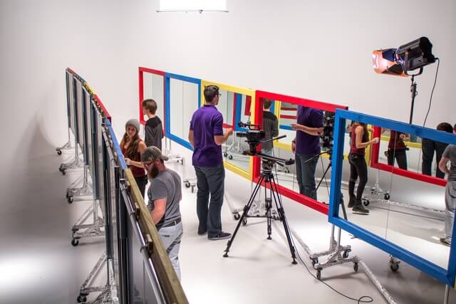 ECG crew setting up for MattyB shoot