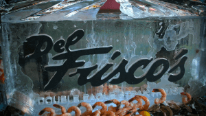 Double Eagle steak house Ice sculpture