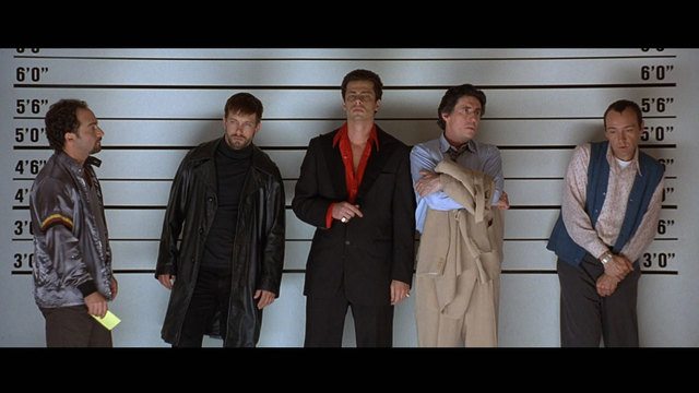 Usual Suspects movie scene, police line up