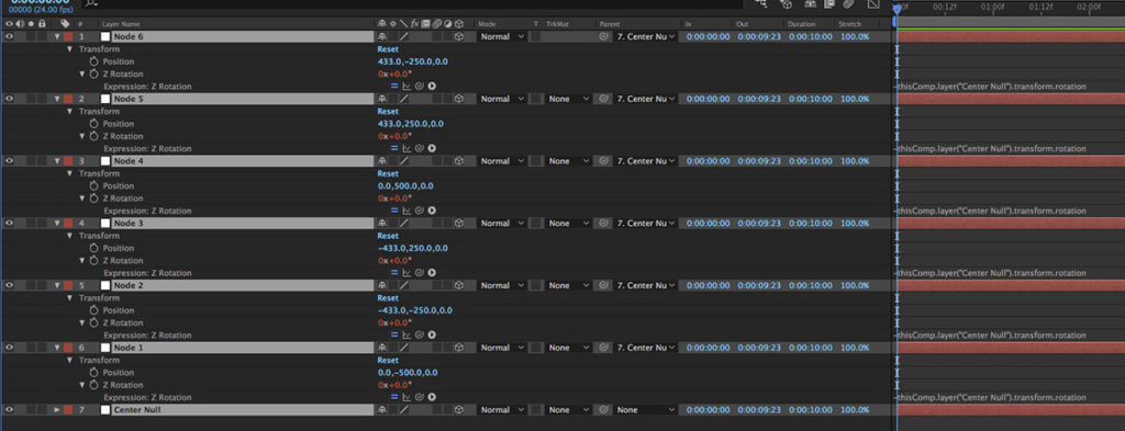 Carousel rotation settings for After Effects video tutorial