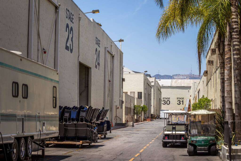 Hollywood backlot during the day