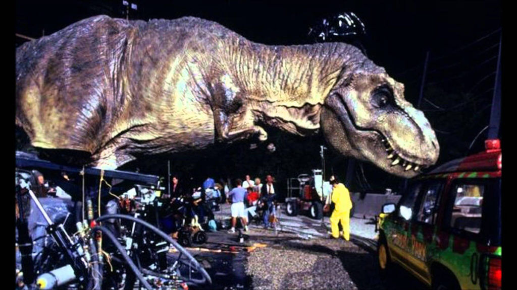 Jurassic Park T-Rex behind the scenes