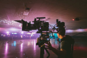 Behind the scenes of a music video production