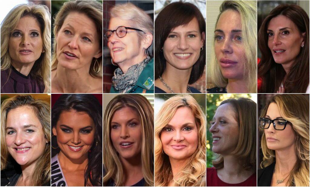 12 women who have accused Donald Trump of rape or sexual assualt.