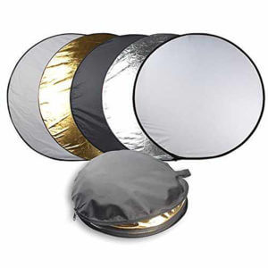 A 48-inch disc reflector for lighting various skin tones