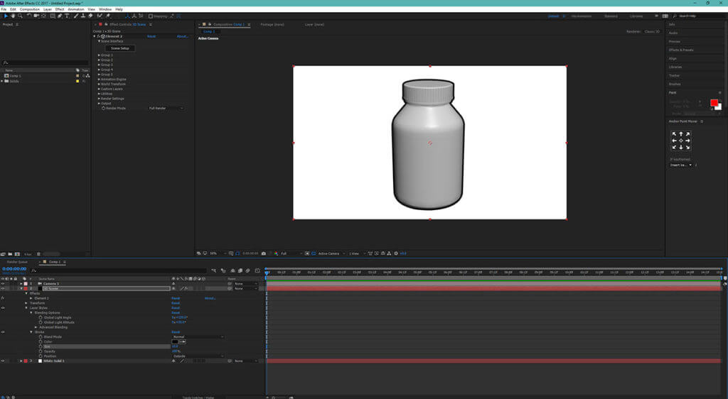 3D dynamic outlines on an object in After Effects