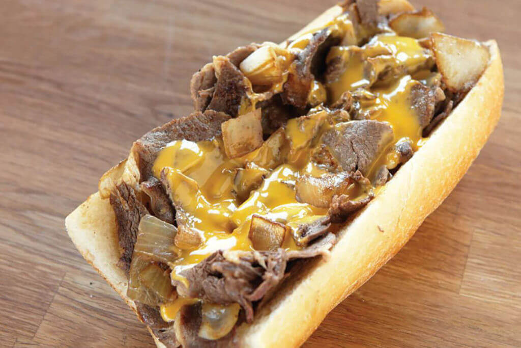 A Philly cheesesteak