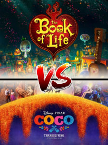 Coco vs The Book of Life poster, a comparison by animator David Hixon.