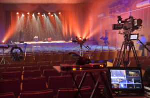 Live stream video production at an indoor events space.