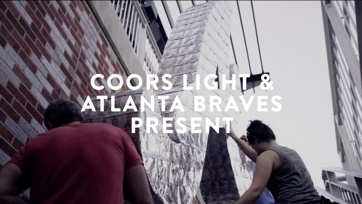 Coors Light & Atlanta Braves' "Everyone Can" art install by local Atlanta artist Kaylin Broussard at SunTrust Park
