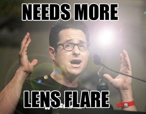 J.J. Abrams lens flare joke meme