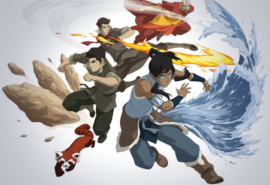 Main characters in The Legend of Korra