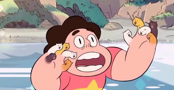 Steven Universe with cat fingers