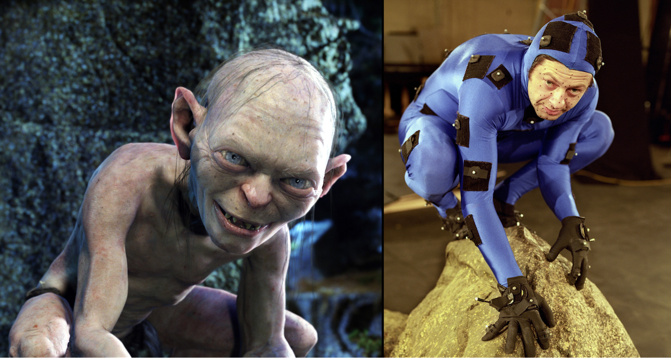 A motion capture of Andy Serkis showing how to animate Gollum.