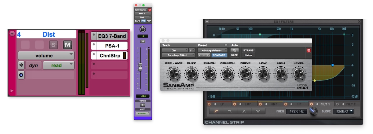 Audio distortion post production