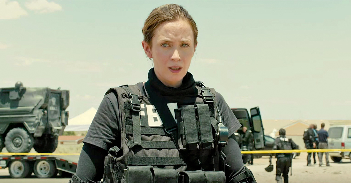 Emily Blunt in tactical gear in Sicario