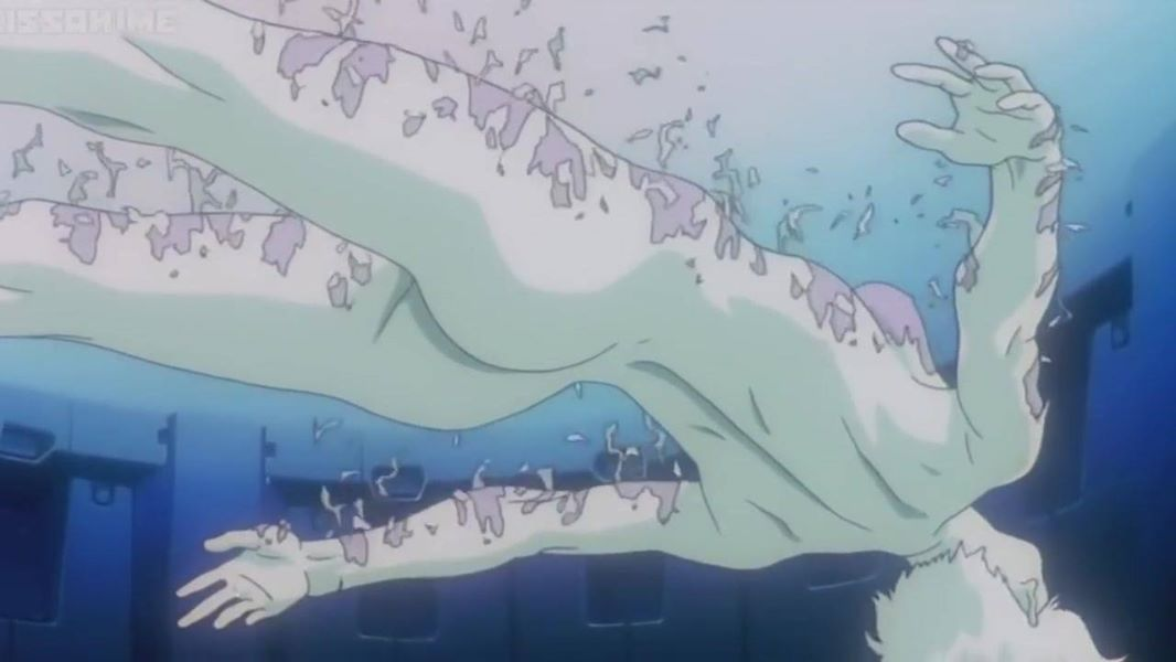 Ghost in the Shell - A woman submerged in water.