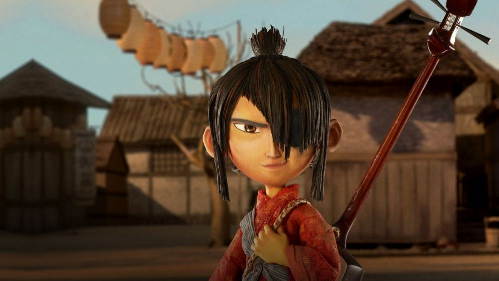 Kubo and the Two Strings - A stop motion warrior faces us, ready to battle.