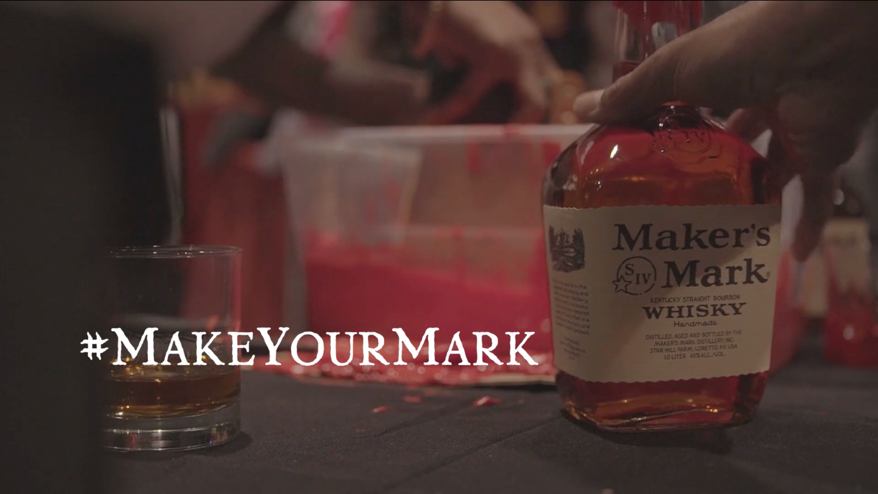 Maker's Mark alongside their "Make Your Mark" hashtag