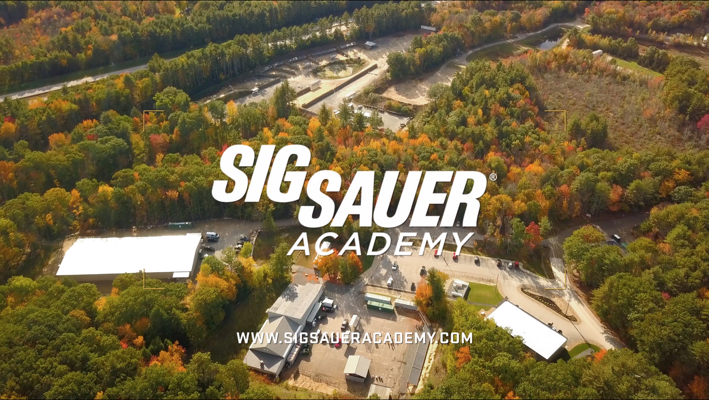 An aerial shot over Sig Sauer Academy.