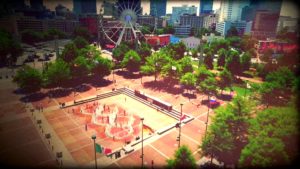 The Atlanta, GA Centennial Olympic Park water fountain