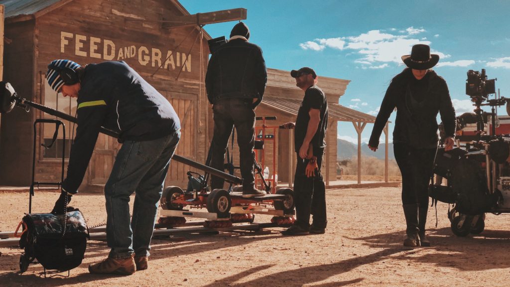 Behind the scenes of a wild West production design film set