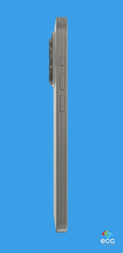 A 3D-rendered phone smoothly rotates on a blue background, showcasing how planar tracking is used for product visualization and digital advertising.