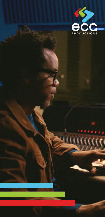 A Black sound engineer collaborates with a Foley artist, carefully crafting realistic audio elements to enhance cinematic storytelling