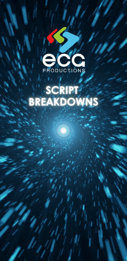 Script Breakdowns - Graphic for ECG Productions in Atlanta. GA