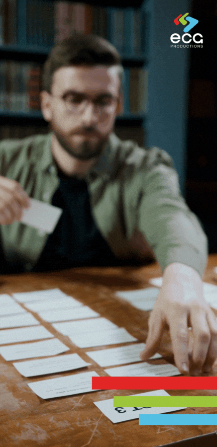 A man performs a script breakdown at ECG Productions in Atlanta.