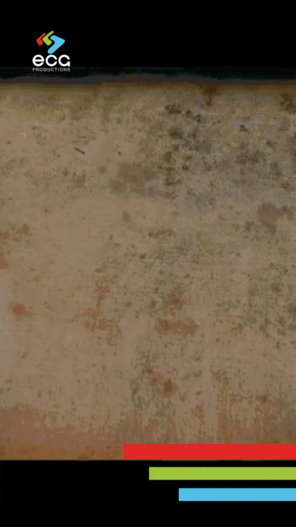 Dynamic animation of vintage textures transforming into a sleek digital logo with colorful motion graphics—demonstrating how animated videos in brand promotion can evolve a brand’s identity and captivate audiences through visual storytelling.