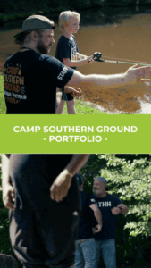 Camp Southern Ground Featured Image with two video boxes of camp.