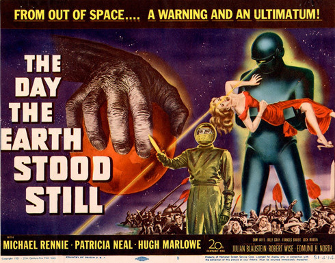 Promotional poster for the horror movie, "The Day the Earth Stood Still"